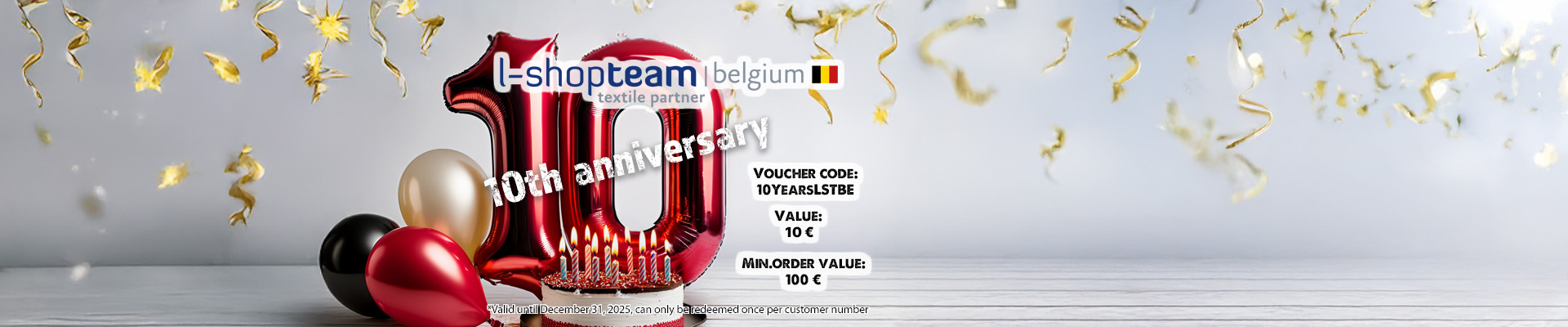 Vier met ons mee! Voer je vouchercode nu in tijdens het bestelproces en profiteer. 